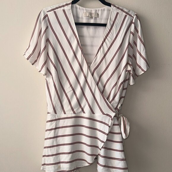 Loft Plus Size 14 Wrap Top - Picture 1 of 7